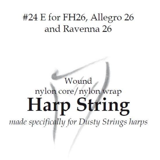Harp String 24E for FH26, Allegro 26, and Ravenna 26 at folkharp.com