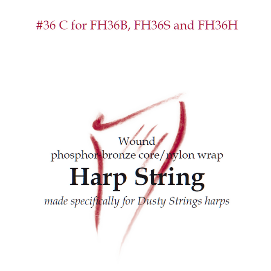 Harp String 35C for FH36B, FH36S, and FH36H at folkharp.com