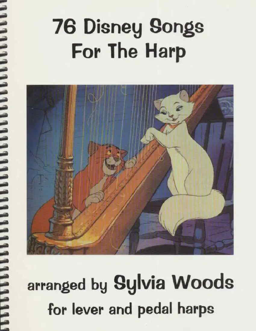 76 Disney Songs for the Harp by Woods Cover at folkharp.com
