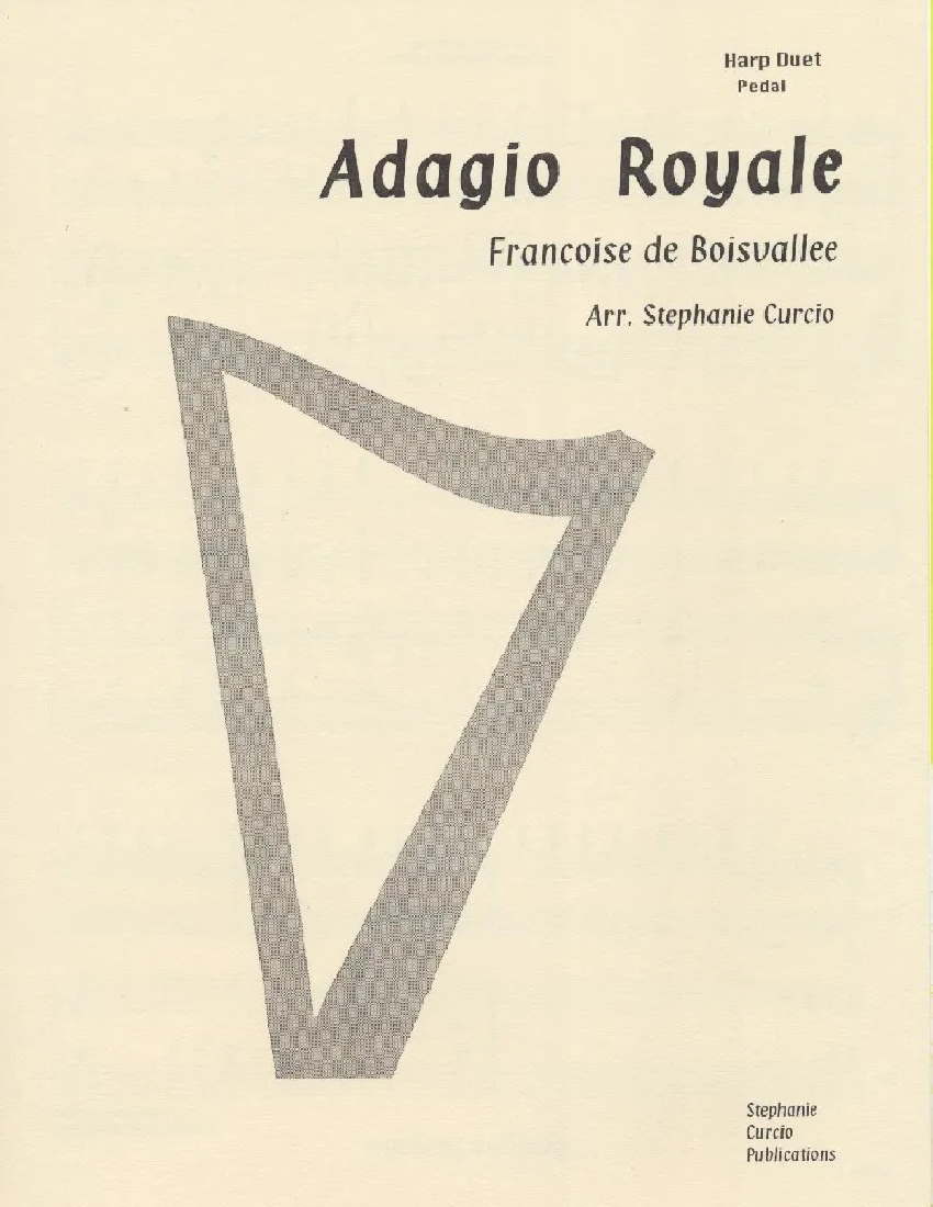 Adagio Royale by Boisvailee (arr. Curcio) Cover at folkharp.com