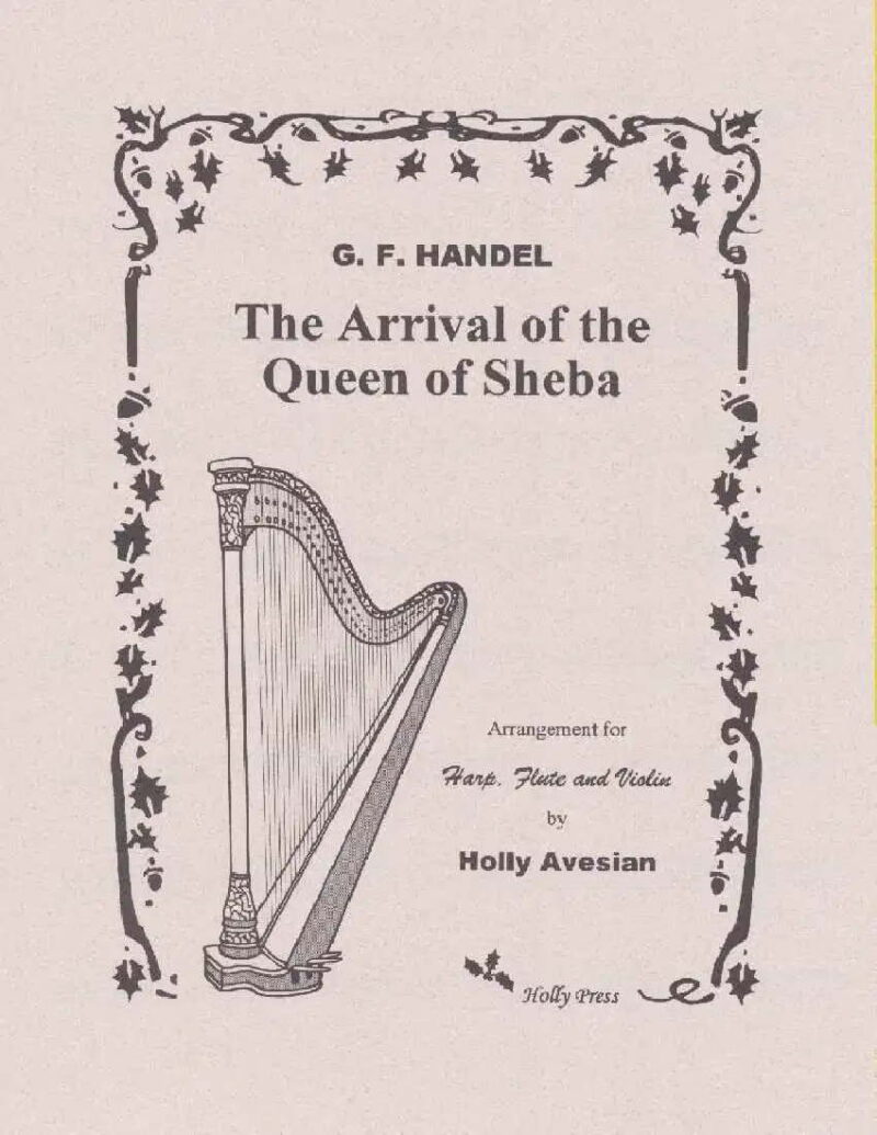The Arrival of the Queen of Sheba Trio by Handel (Arranged by Avesian) Cover at folkharp.com