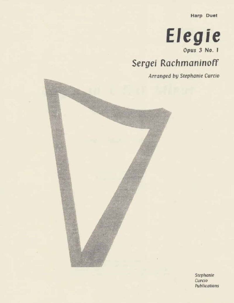 Elegie by Rachmaninoff (arr. Curcio) Cover at folkharp.com