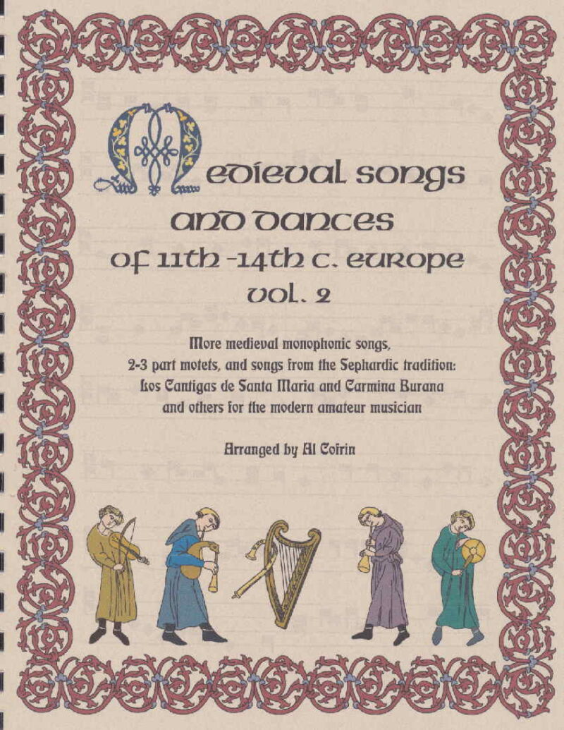 Medieval Songs and Dances Volume 2 by Cofrin Cover at folkharp.com
