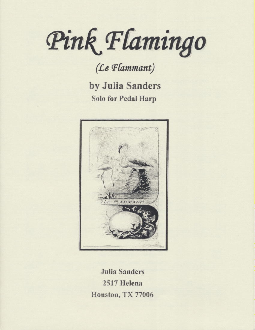 Pink Flamingo by Sanders Cover at folkharp.com
