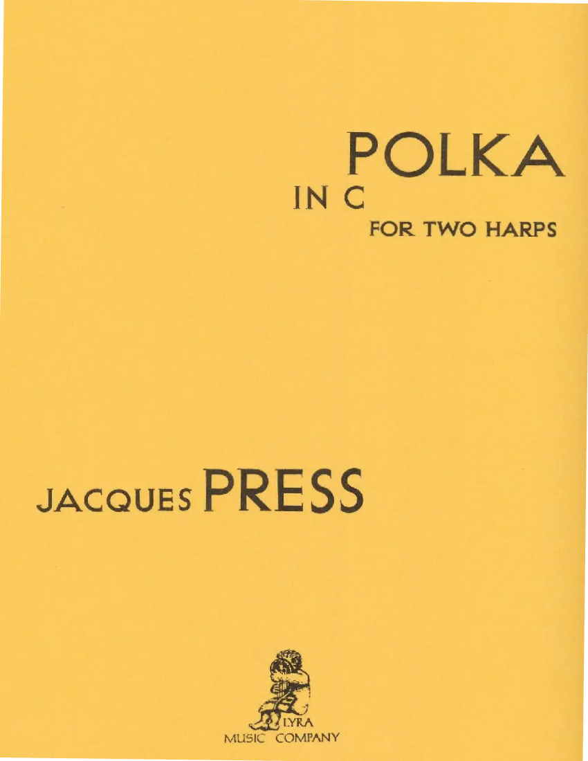 Polka in C for Two Harps by Press Cover at folkharp.com