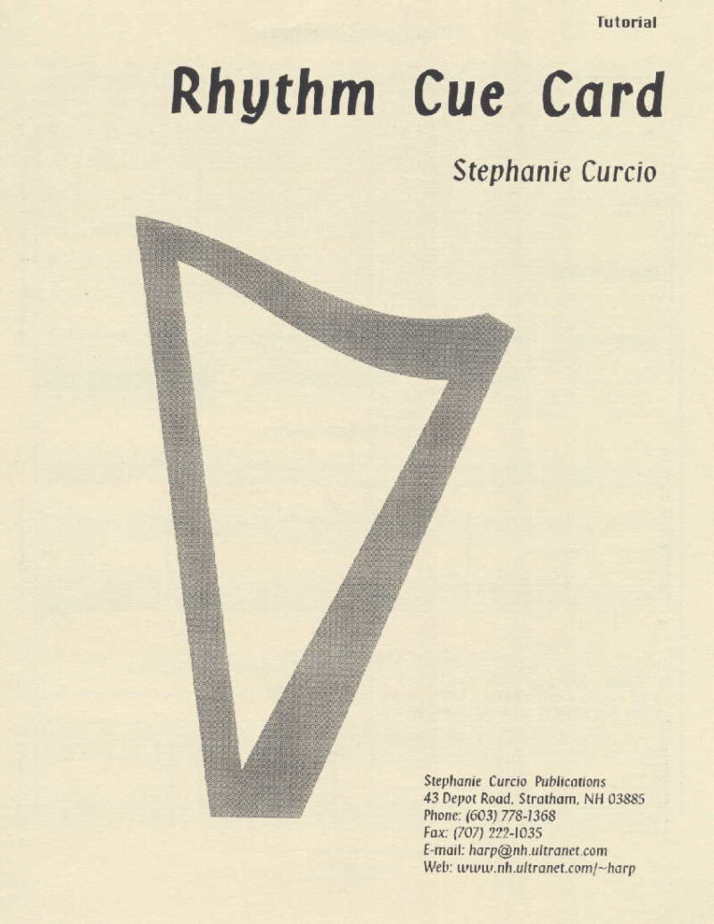 Rhythm Cue Card by Curcio Cover at folkharp.com