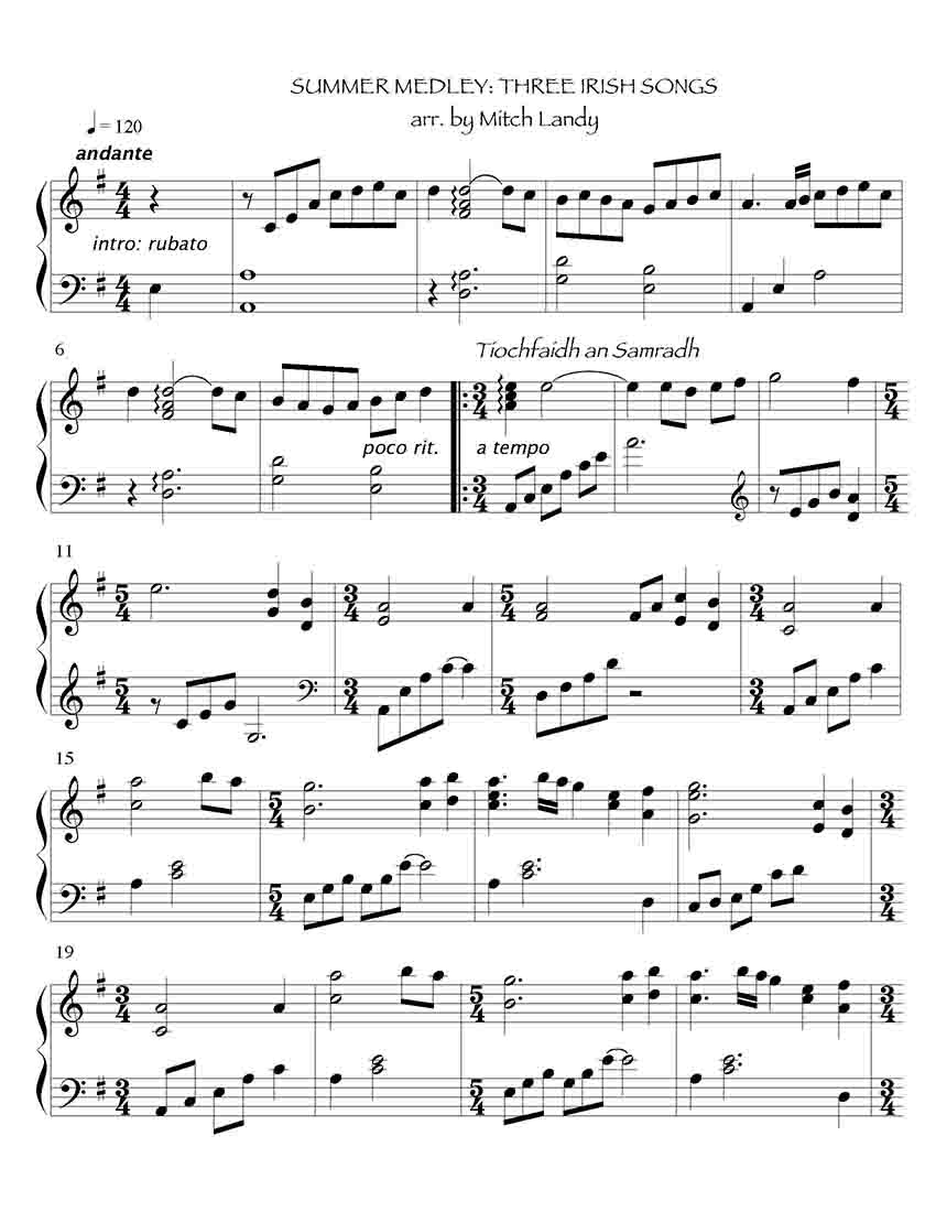 Summer Medley: Three Irish Songs - Image 2