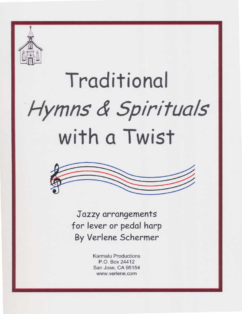 Traditional Hymns and Spirituals With a Twist by Schermer Cover at folkharp.com