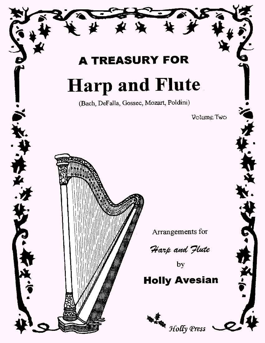 A Treasury for Harp and Flute Volume 2 by Avesian Cover at folkharp.com