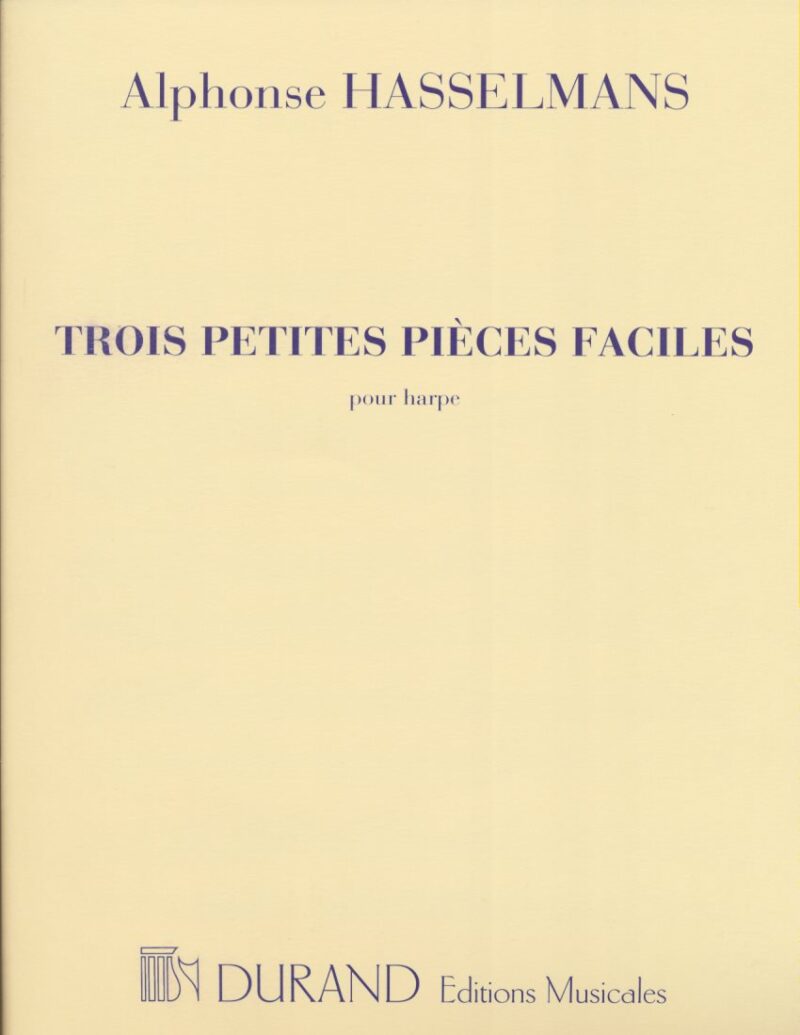 Trois Petites Pieces Faciles by Hasselmans Cover at folkharp.com