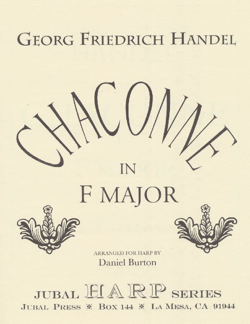 Chaconne in F by Handel (Arr. Burton) Cover at folkharp.com