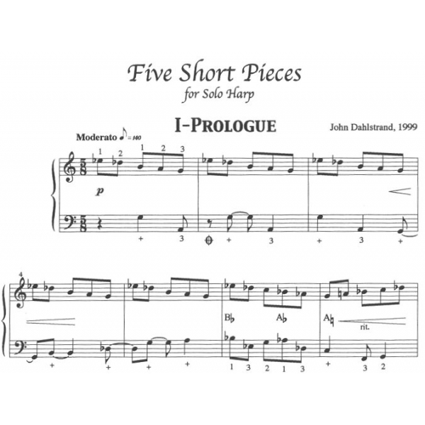Five Short Pieces for Solo Harp - Image 2