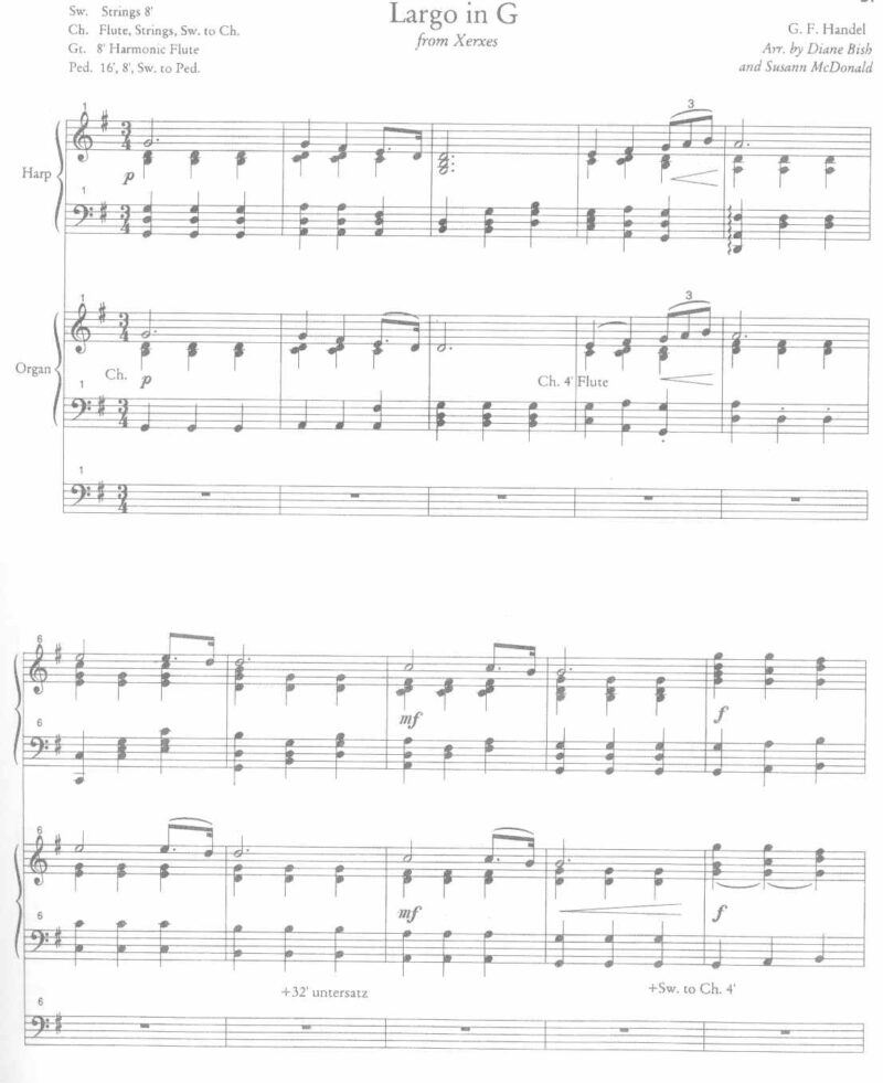 Sacred Favorites for Harp and Organ Sample 1 at Melody's
