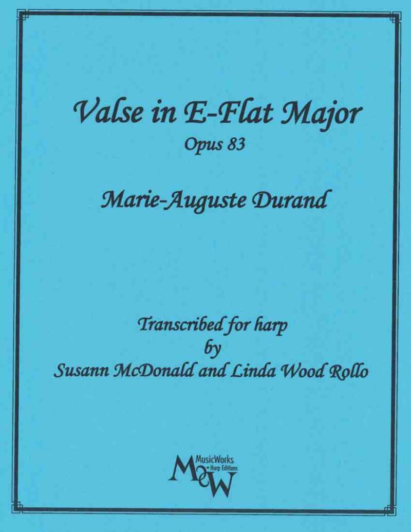 Valse in E-flat Major by Durand (arranged by McDonald and Wood Rollo) Cover at folkharp.com
