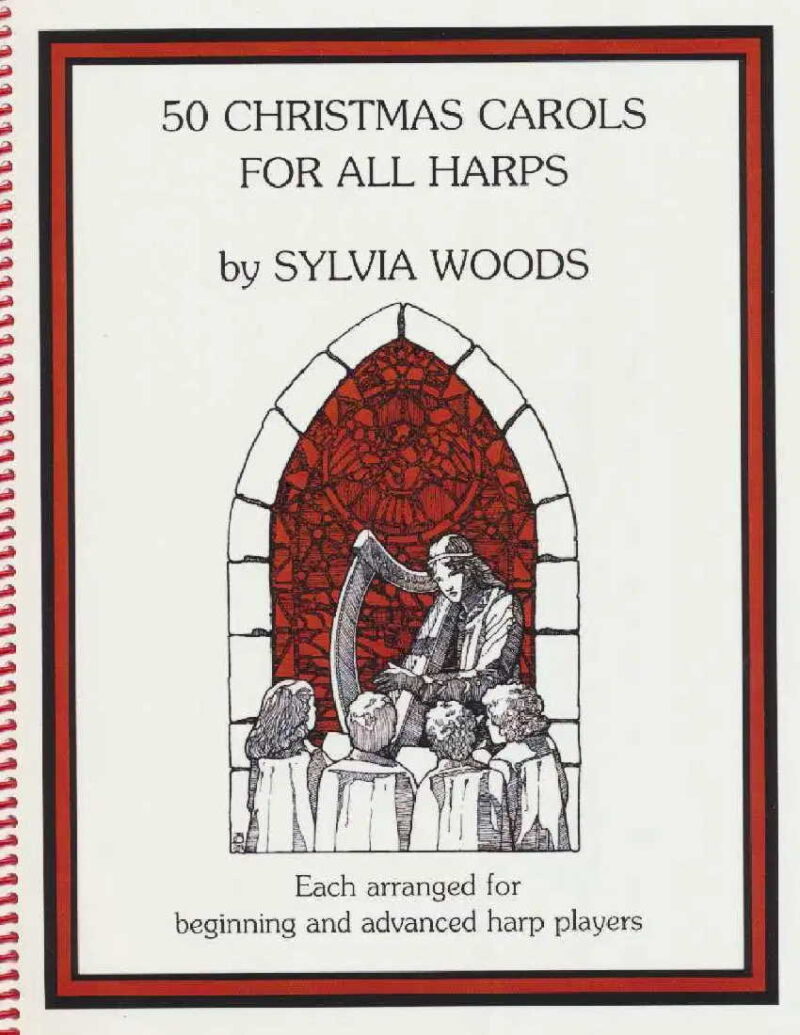 50 Christmas Carols for all Harps by Woods Cover at folkharp.com