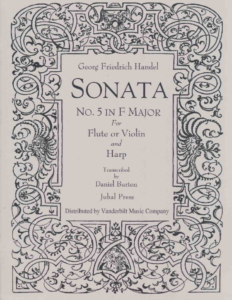 Sonata No. 5 in F Major Duo by Handel (Arranged by Burton) Cover at folkharp.com