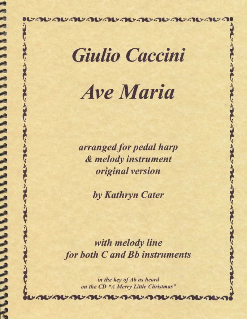 Ave Maria Duo by Caccini (Arranged by Cater) Cover at folkharp.com