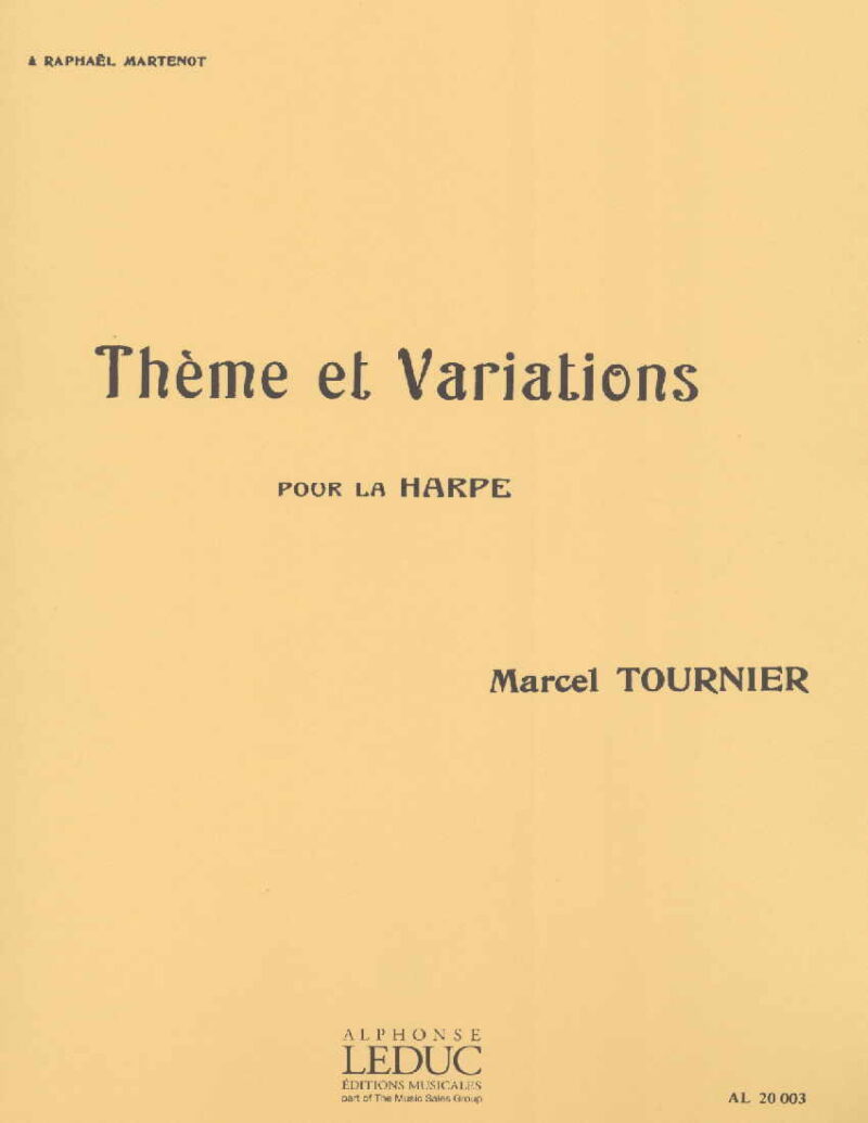 Theme et Variations by Tournier Cover at folkharp.com