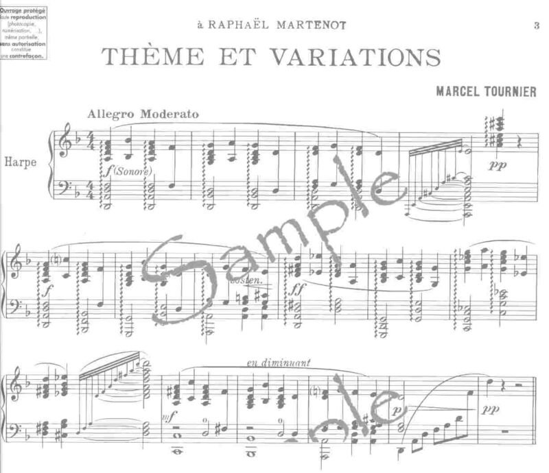 Theme et Variations Sample 1 at Melody's