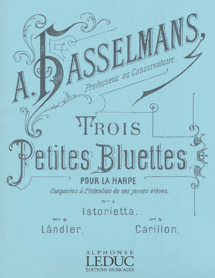 Trois Petites Bluettes by Hasselmans Cover at folkharp.com