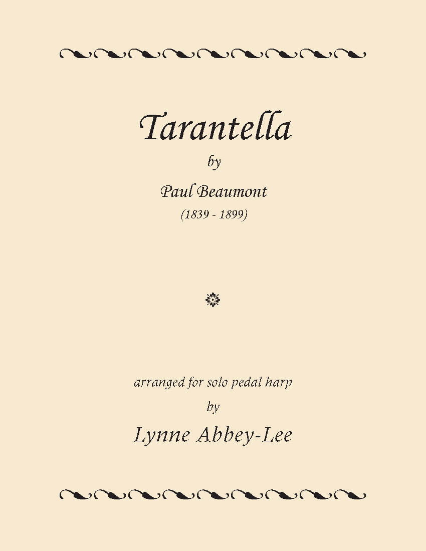 Tarantella by Beaumont (arranged by Abbey-Lee) Cover at folkharp.com