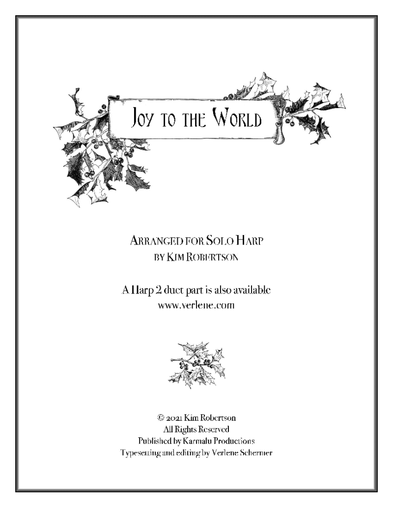 Joy to the World Harp 1 by Robertson Cover at folkharp.com