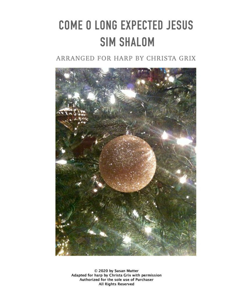 Come, O Ong Expected Jesus and Sim Shalom by Grix Cover at folkharp.com