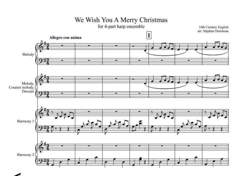 We Wish You a Merry Christmas Sample 1 at Melody's