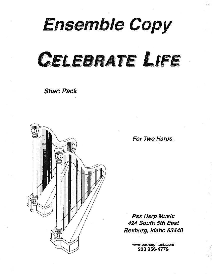Celebrate Life by Pack Cover at folkharp.com