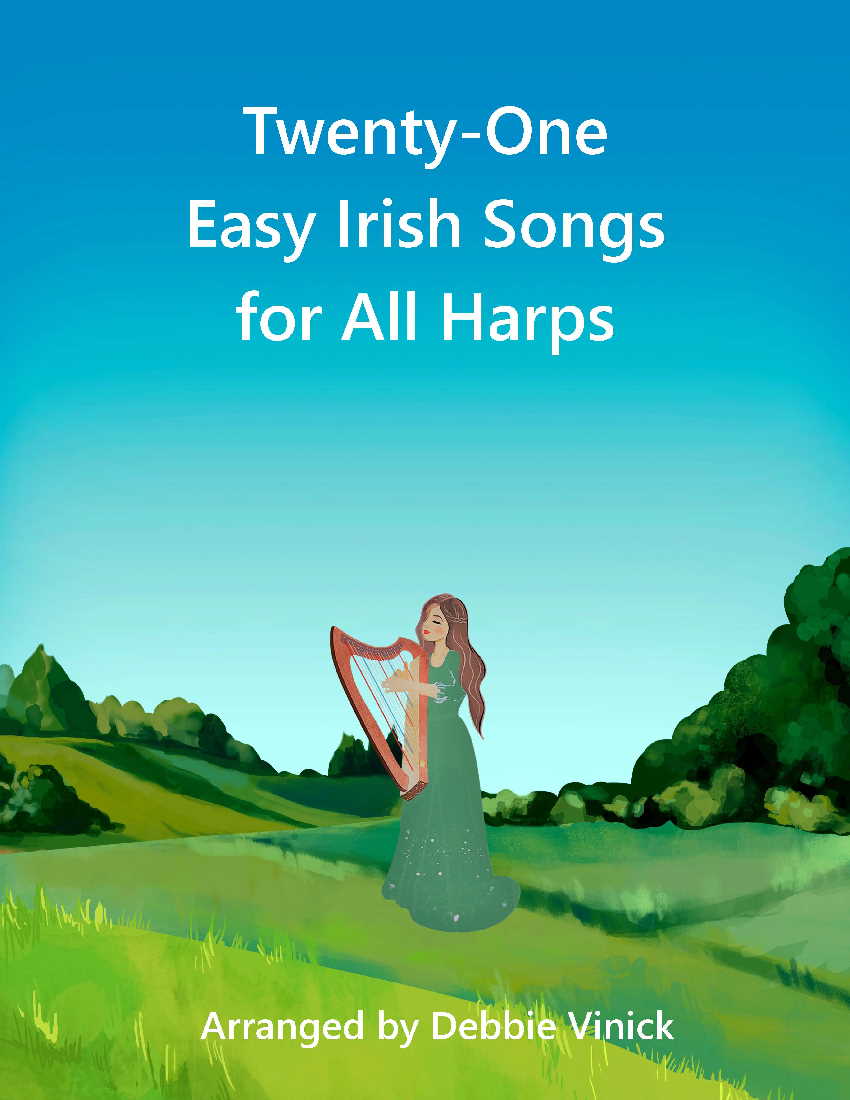 Twenty-One Easy Irish Songs for All Harps by Vinick Cover at folkharp.com