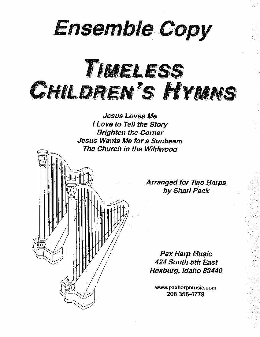 Timeless Children's Hymns by Pack Cover at folkharp.com