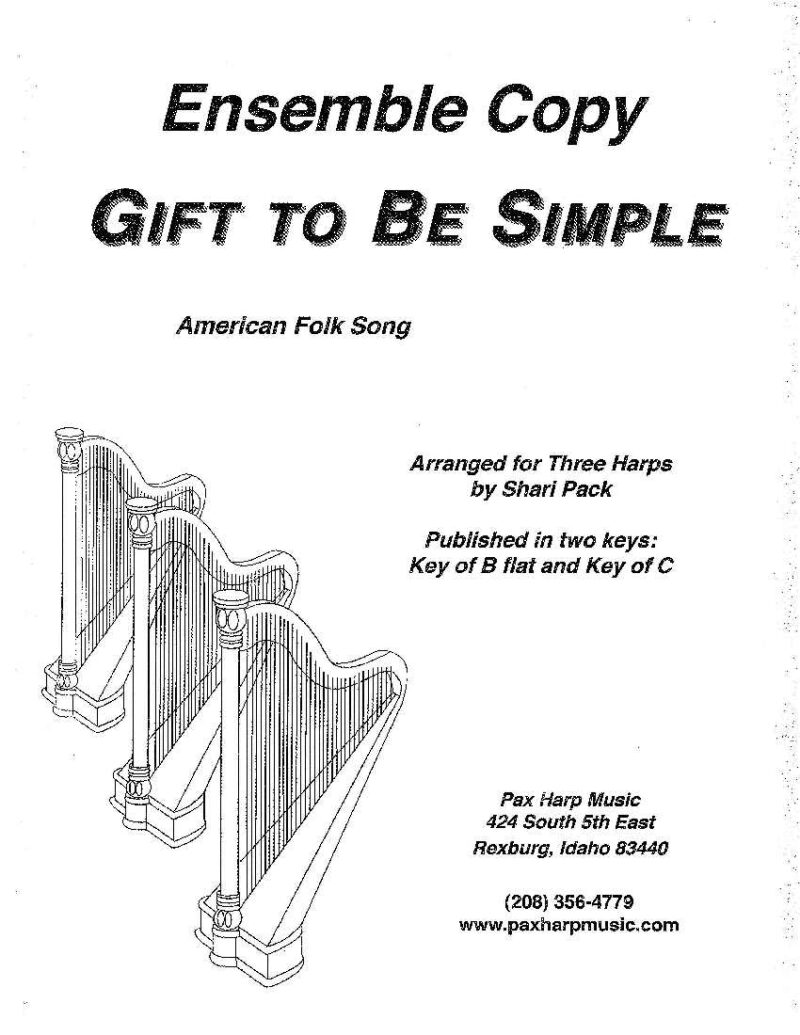Gift to Be Simple by Pack Cover at folkharp.com