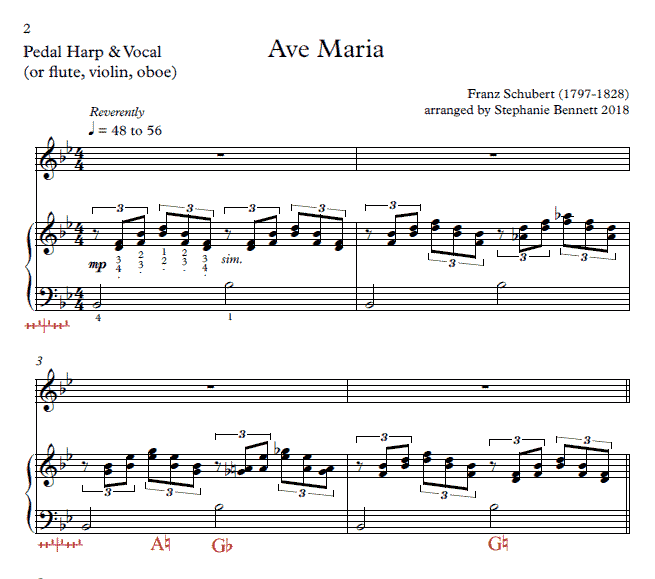 Ave Maria (Schubert) Sample 1 at Melody's