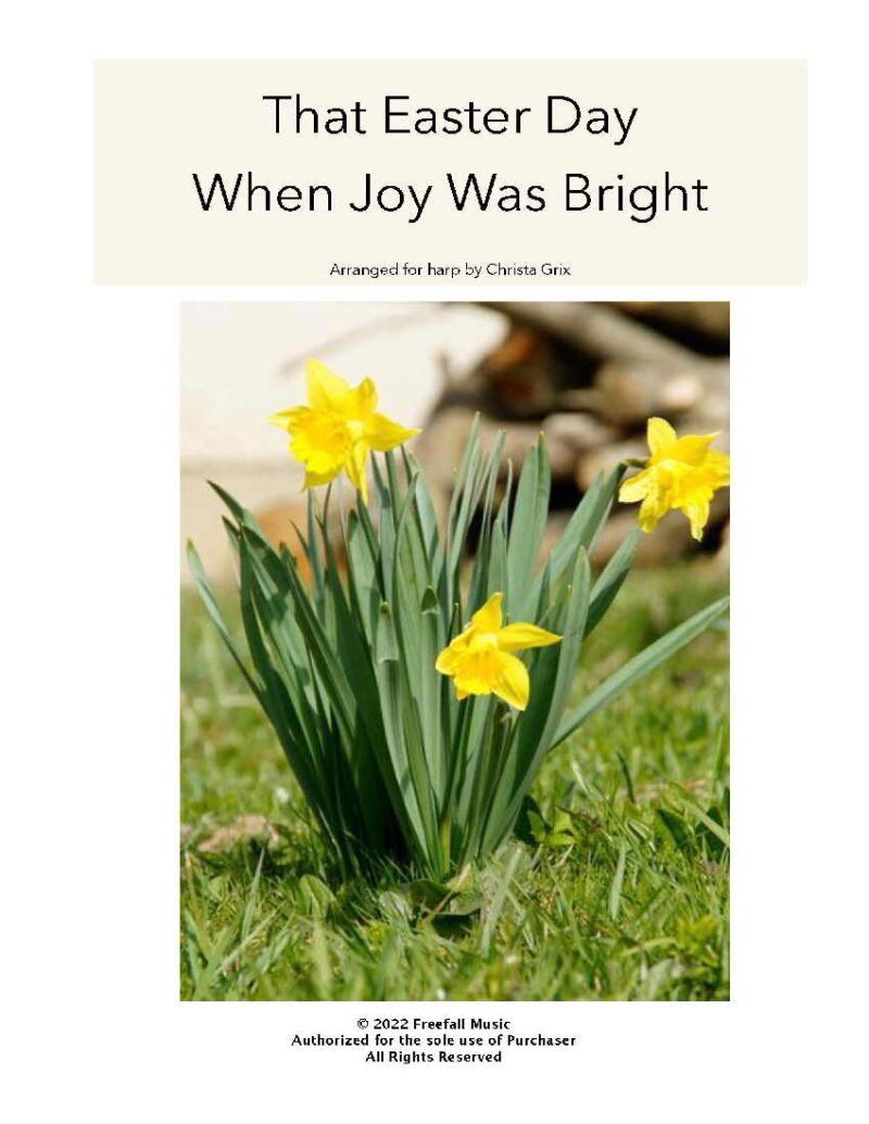 That Easter Day WHen Joy Was Bright Cover folkharp.com