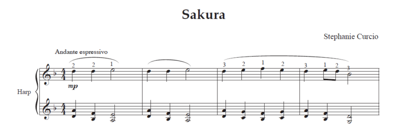 Sakura and Pentatonic Tune Sample 1 at Melody's