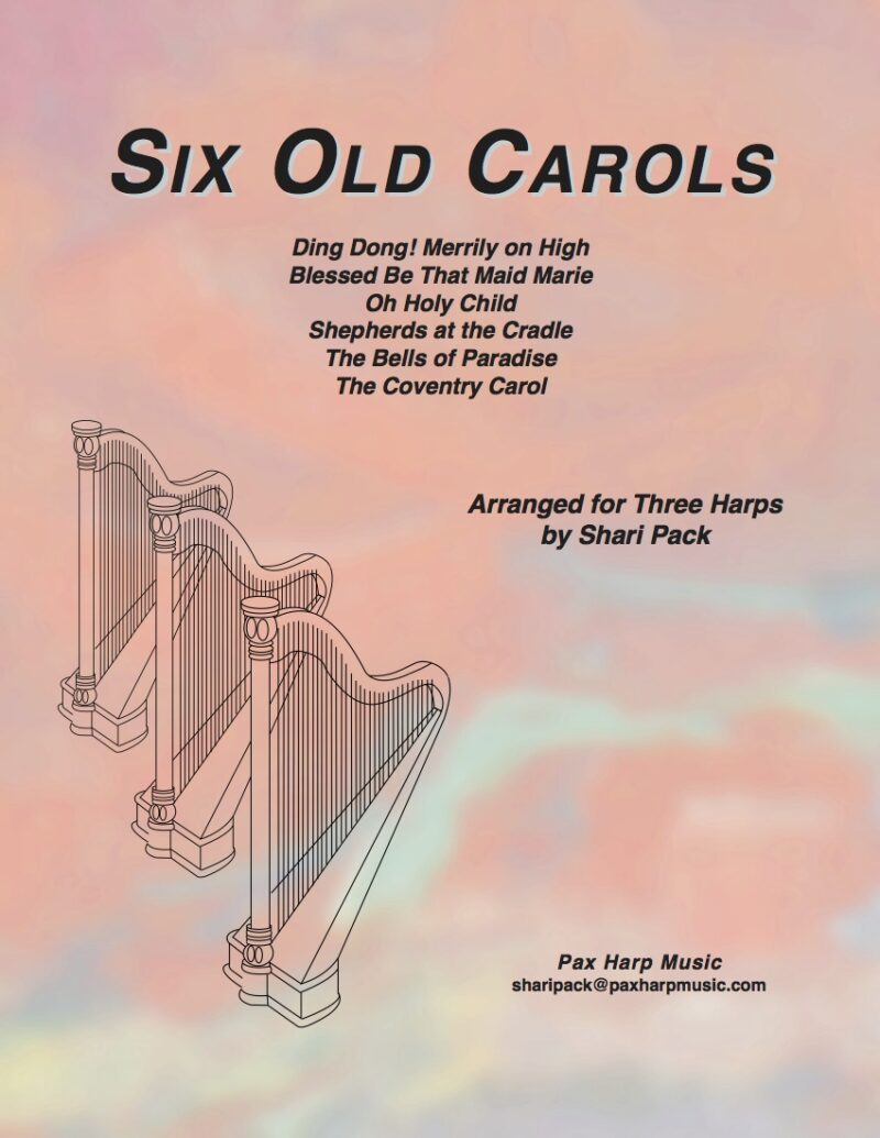 Six Old Carols by Pack Cover at folkharp.com