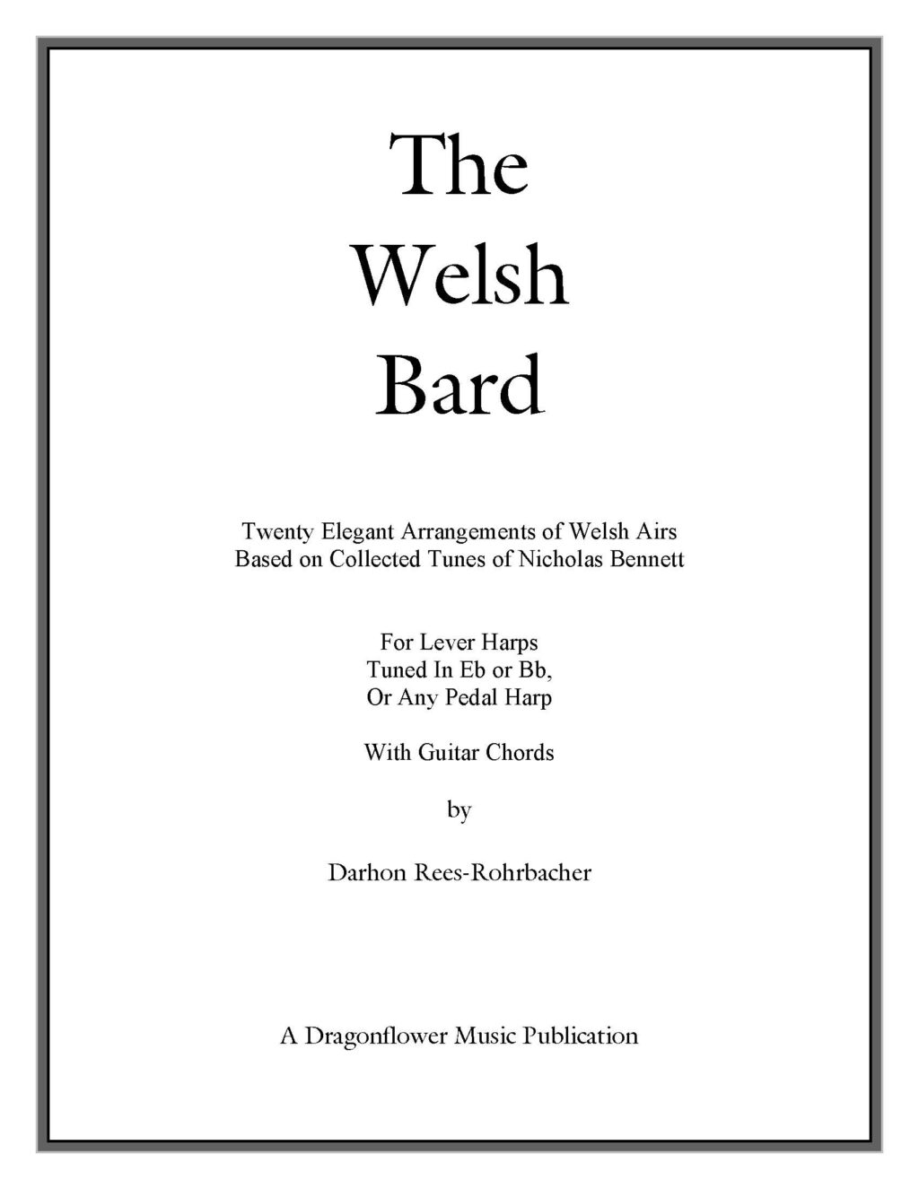 The Welsh Bard by Rees-Rohrbacher Cover at folkharp.com