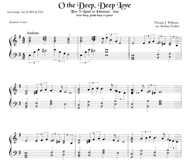 O the Deep, Deep Love Sample 1 at Melody's