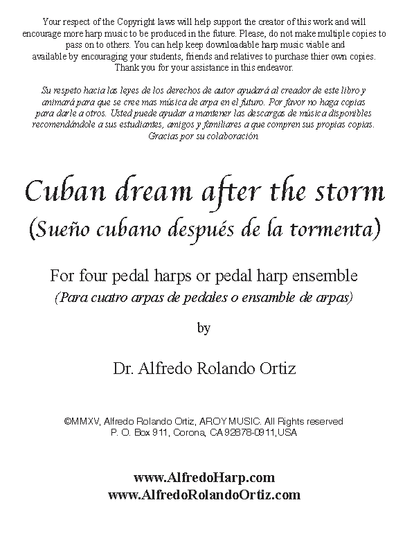 Cuban Dream Cover folkharp.com