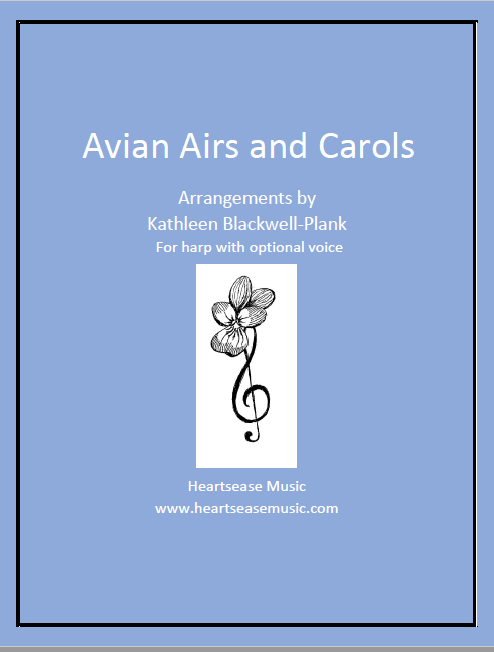 Avian Airs and Carols by Blackwell-Plank Cover at folkharp.com
