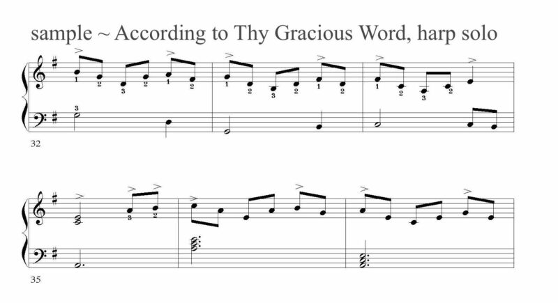 according to thy gracious word sample