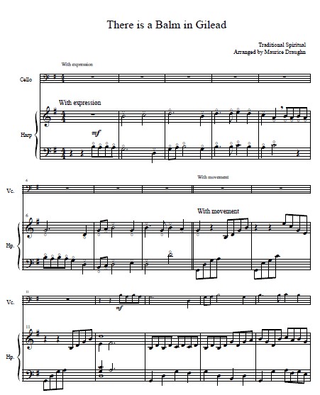 Hymns and Spirituals V1 Sample 7 at Melody's