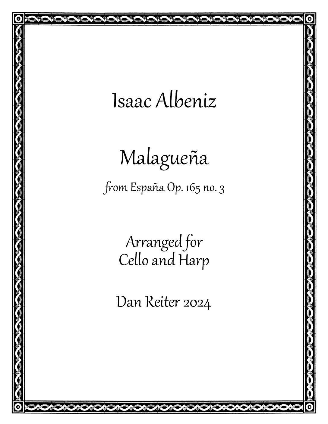 Malagueña from España Op. 165 no. 3- Issac Albeniz