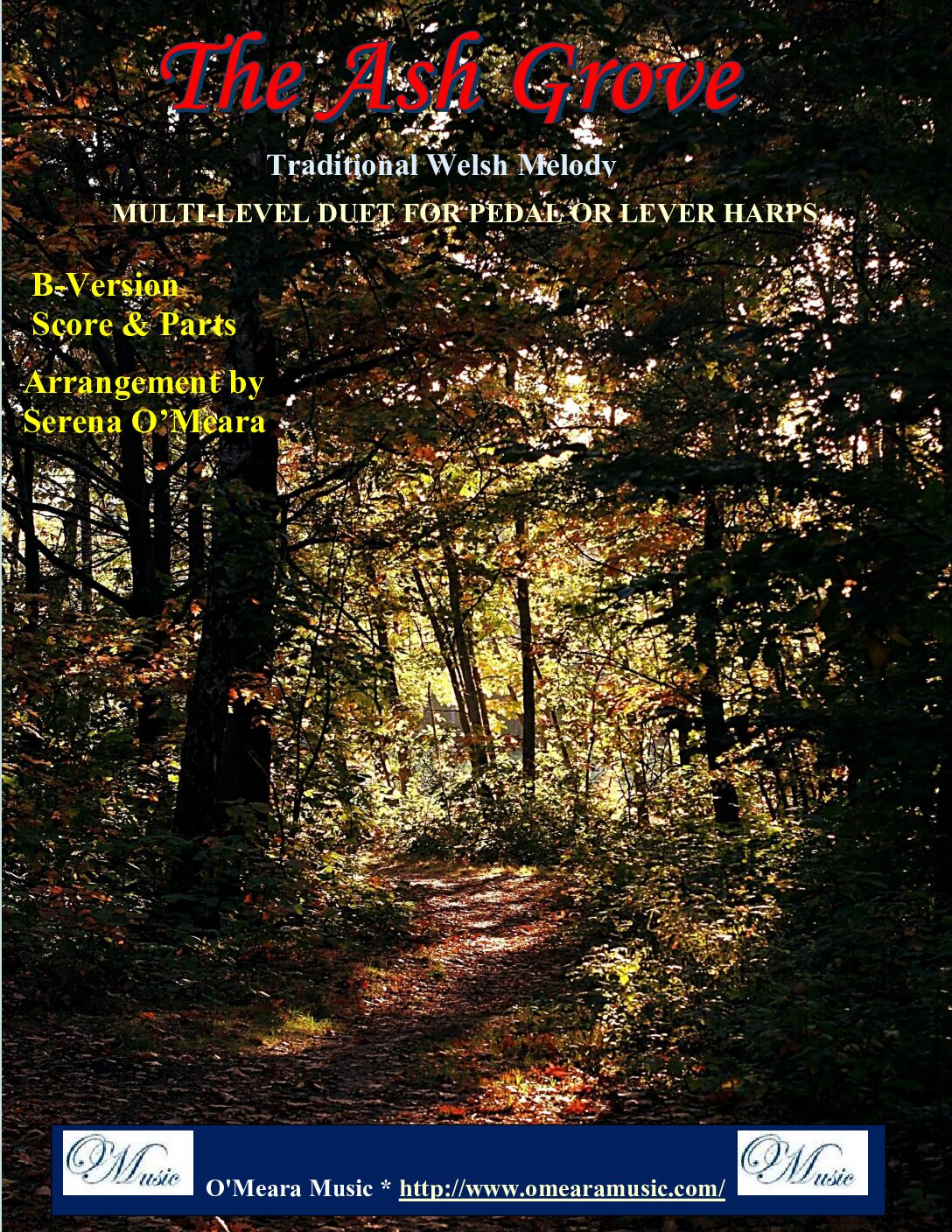 The Ash Grove, Multi-Level Harp Duet, B-Version