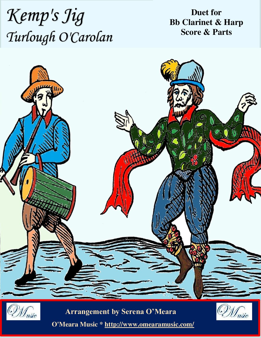 Kemp’s Jig, Duet for Bb Clarinet & Harp