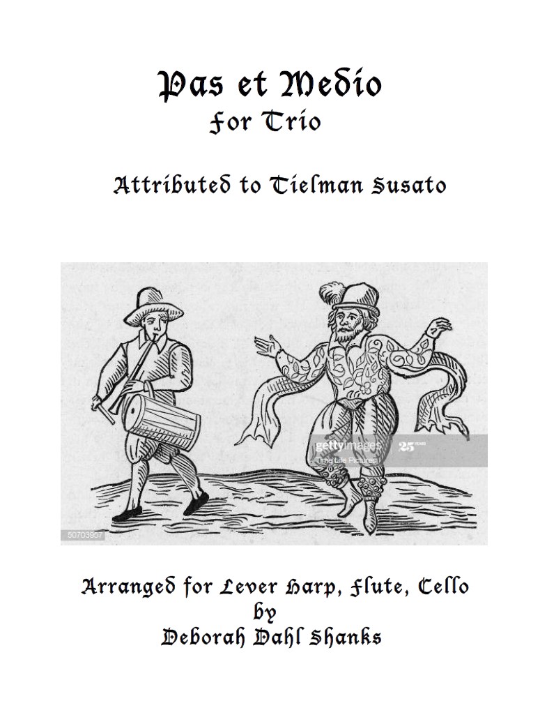 Pas et Medio (Fl, Vc, Harp) by Shanks Cover at folkharp.com