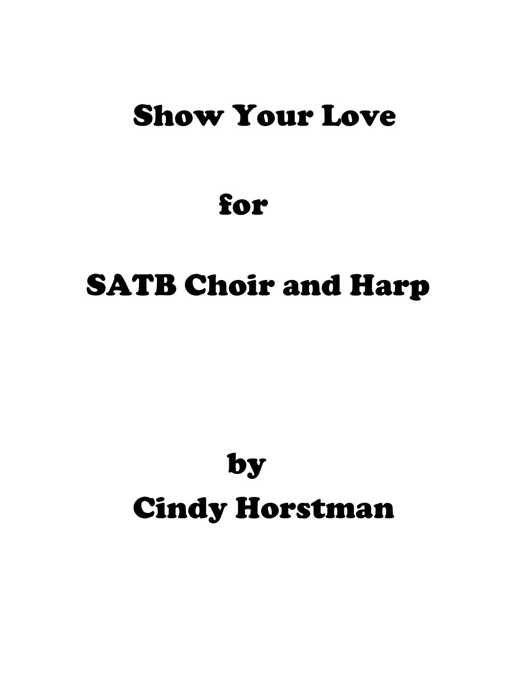 Show Your Love (Choir & Harp)