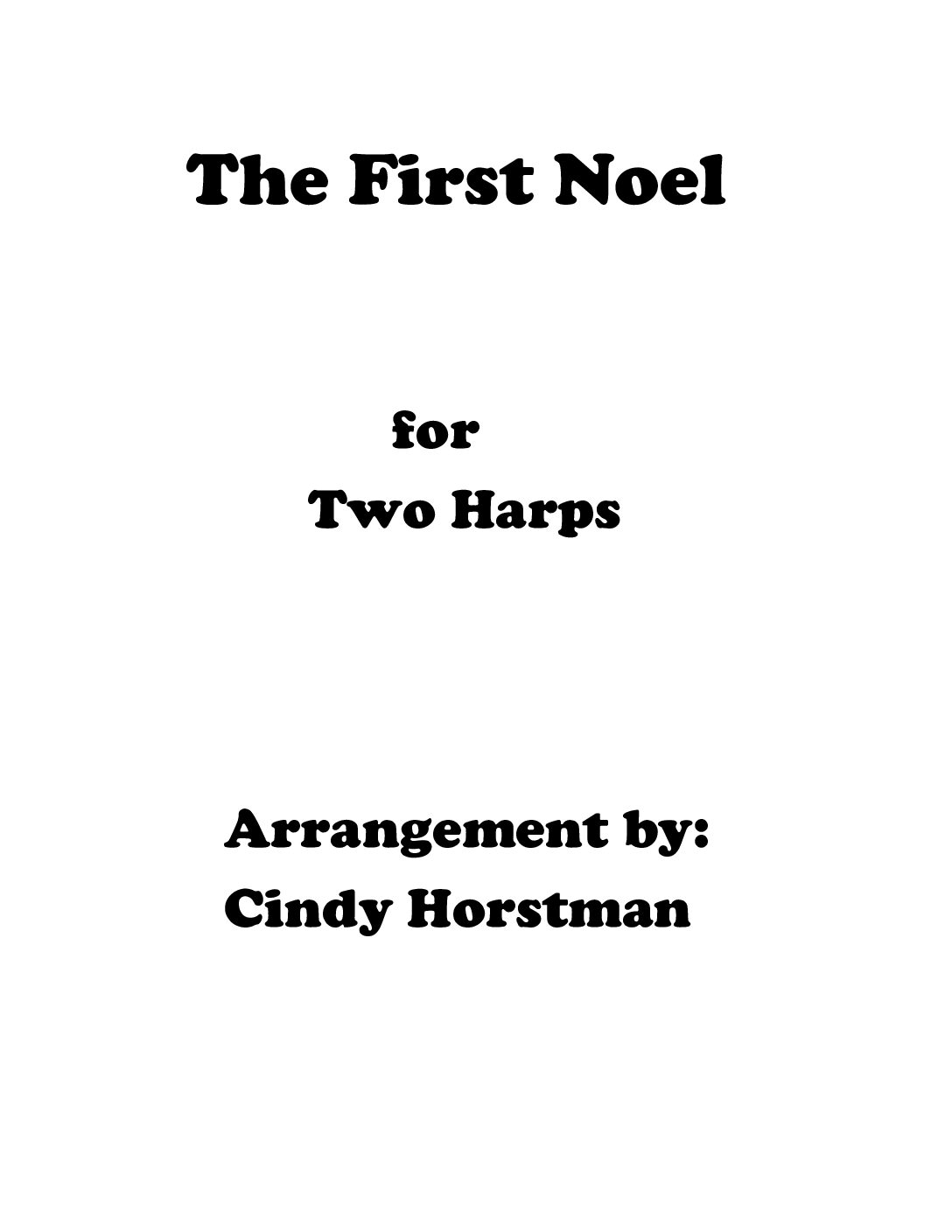 The First Noel for Two Harps