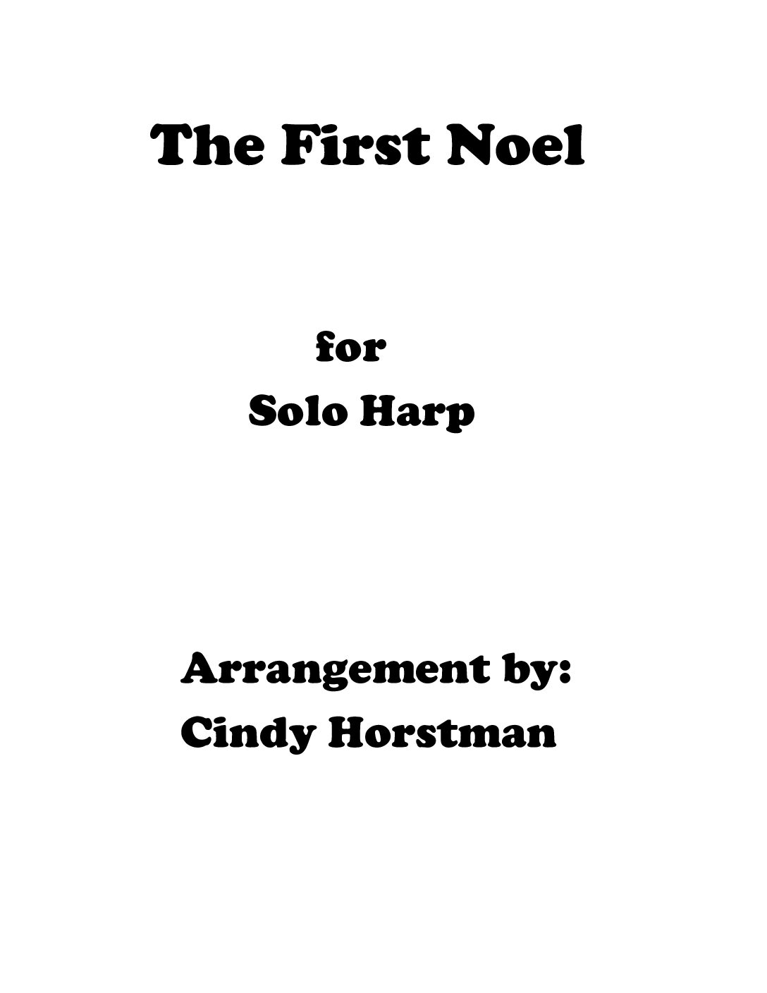 The First Noel for Solo Harp